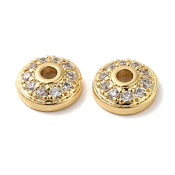 Brass Micro Pave Cubic Zirconia Bead Cone&nbsp;KK-E068-VF847-2