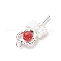 Baking Paint Imitation Jade Glass Pendants&nbsp;PALLOY-JF03870