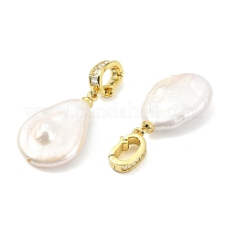 Natural Baroque Keshi Pearl Pendants&nbsp;PALLOY-JF05287