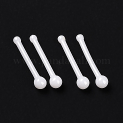 Hypoallergenic Bioceramics Zirconia Ceramic Round Ball Nose Bone Rings&nbsp;AJEW-Z014-04D