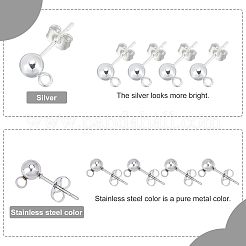 20pcs 304 Stainless Steel Ball Stud Earring Post&nbsp;FIND-UN0001-12
