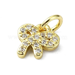 Brass Micro Pave Cubic Zirconia Pendants&nbsp;KK-H475-22G-02