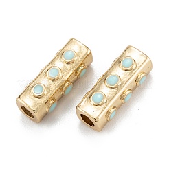 Real 18K Gold Plated Brass Tube Beads&nbsp;KK-A155-22G