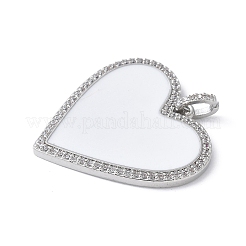 Brass Micro Pave Cubic Zirconia Pendants&nbsp;X-KK-K399-11P-05