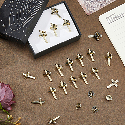 24Pcs Cross Alloy Lapel Pin Backs for Backpack Clothes&nbsp;JEWB-FH0002-99A