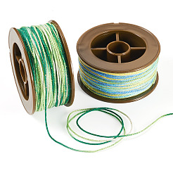 2 Rolls 2 Colors Segment Dyed Round Polyester Twisted Cords&nbsp;OCOR-TA0003-59A