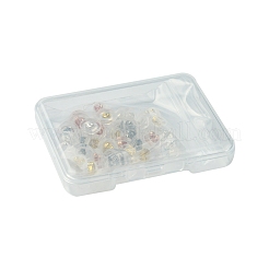 40Pcs 4 Colors Long-Lasting Plated Brass Silicone Ear Nuts&nbsp;KK-FS0001-49