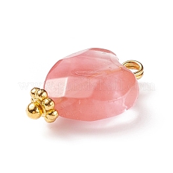 Cherry Quartz Glass Charms&nbsp;PALLOY-JF01863-05