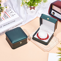 Square PU Leather Bracelet Box&nbsp;LBOX-WH0002-07B