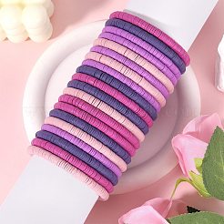 Polymer Clay Heishi Surfer Stretch Bracelets Set&nbsp;BJEW-SW00129