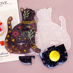 Cat Shape Floating Shelf DIY Silicone Mold&nbsp;DIY-K067-01