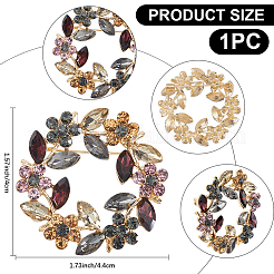1Pc Alloy Rhinestone Lapel Pins&nbsp;JEWB-CP0001-44