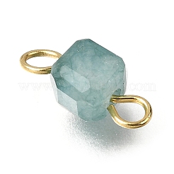 Natural Colorful Tourmaline Faceted Table Cut Cube Links Connector Charms&nbsp;PALLOY-JF04368-01