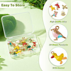 16Pcs 8 Styles Alloy Enamel Pendants&nbsp;ENAM-TA0003-63