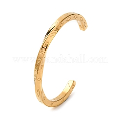 Always In My Heart 304 Stainless Steel Cuff Bangles for Women&nbsp;BJEW-D361-01G
