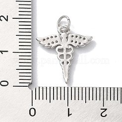 Rack Plating Brass Micro Pave Clear Cubic Zirconia Pendants&nbsp;KK-Z039-13P