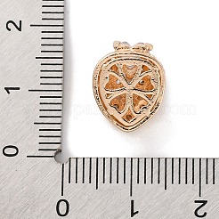 Rack Plating Brass Micro Pave Cubic Zirconia Beads&nbsp;KK-Z082-08G