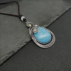 Synthetic Turquoise Pendant Necklaces for Women Men&nbsp;OZ9132