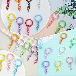 40Pcs 8 Colors Zinc Alloy Spring Gate Rings&nbsp;FIND-SP0005-78