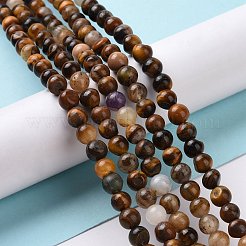 Natural Yellow Tiger Eye Beads Strands&nbsp;G-H238-6mm-1