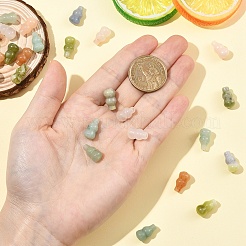 20Pcs atural Red Aventurine & Green Aventurine & Blue Aventurine & Quartz Crystal & Rose Quartz Beads&nbsp;G-YW0002-62