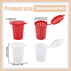 28Pcs 2 Colors Plastic Fishing Bait Cage&nbsp;AJEW-WR0003-05