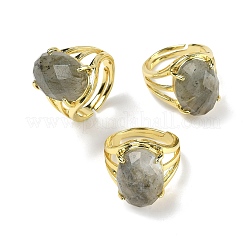 Brass Cuff Open Rings&nbsp;RJEW-D347-03G-16