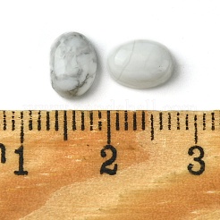 Natural Howlite Cabochons&nbsp;G-A094-01B-60