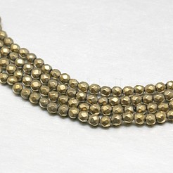 Natural Pyrite Beads Strands&nbsp;X-G-J002-19