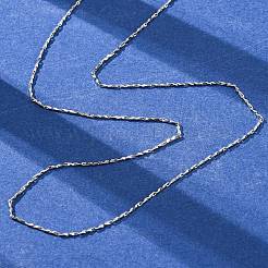 Brass Textured Bar Link Chain Necklaces&nbsp;NJEW-D302-65P