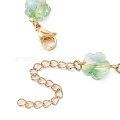 Brass Cable Chains Beads Bracelets for Women&nbsp;BJEW-JB11470-05