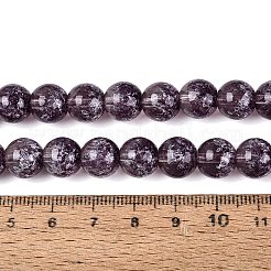 Transparent Half Spray Painted Glass Beads Strands&nbsp;LS-GLAA-Q110-02A-10