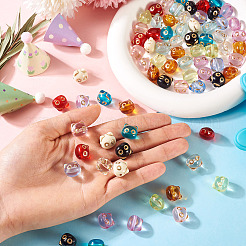 88Pcs 11 Colors Transparent Acrylic Beads&nbsp;MACR-TA0002-27