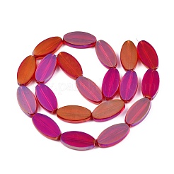 Painted Transparent Glass Beads Strands&nbsp;GLAA-E033-06A-02
