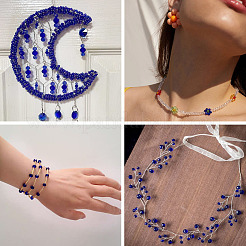 6 Strands 6 Styles Glass Beads Strands&nbsp;EGLA-TADJ0001-05D