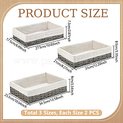 6Pcs Desktop Rattan Woven Snack Storage Baskets&nbsp;AJEW-WA0003-14