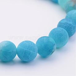 Natural Weathered Agate(Dyed) Stretch Beads Bracelets&nbsp;BJEW-JB02513-04