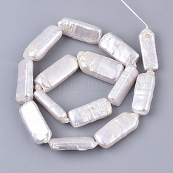Natural Baroque Pearl Keshi Pearl Beads Strands&nbsp;PEAR-Q015-015