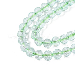 Dyed Transparent Crackle Glass Beads Strands&nbsp;GLAA-Q108-01A-A05