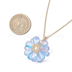 Glass Pendant Necklaces&nbsp;NJEW-MZ00112-04