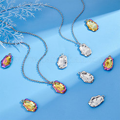 12Pcs 2 Colors 304 Stainless Steel Pendants&nbsp;STAS-UN0039-62