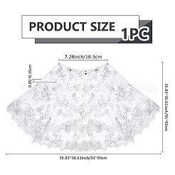Detachable Polyester Bridal Lace Shawls&nbsp;AJEW-WH0696-057