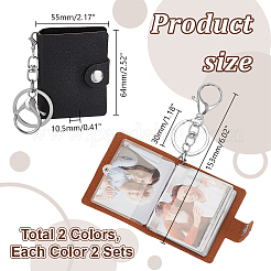 4 Sets 2 Colors Mini Photo Keychain&nbsp;KEYC-GA0001-36