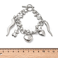 304 Stainless Steel Double-strand Bracelets&nbsp;BJEW-G758-01P