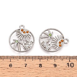 Alloy and Rhinestone Pendants&nbsp;PALLOY-T092-17P
