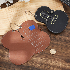 2Pcs 2 Colors Imitation Leather & Alloy & Polyester Guitar Pick Bag&nbsp;FIND-FH0018-04