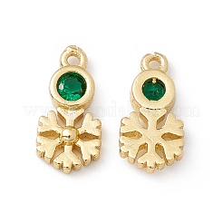 Brass Micro Pave Cubic Zirconia Pendants&nbsp;ZIRC-H124-07G