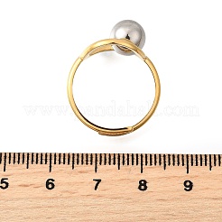 304 Stainless Steel Cuff Open Rings for Women&nbsp;RJEW-V014-02GP