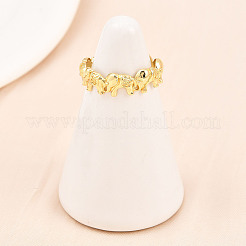 Brass Cuff Rings for Women&nbsp;RJEW-Z113-04G