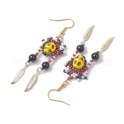 Iron Dangle Stud Earring&nbsp;EJEW-MZ00189-04
